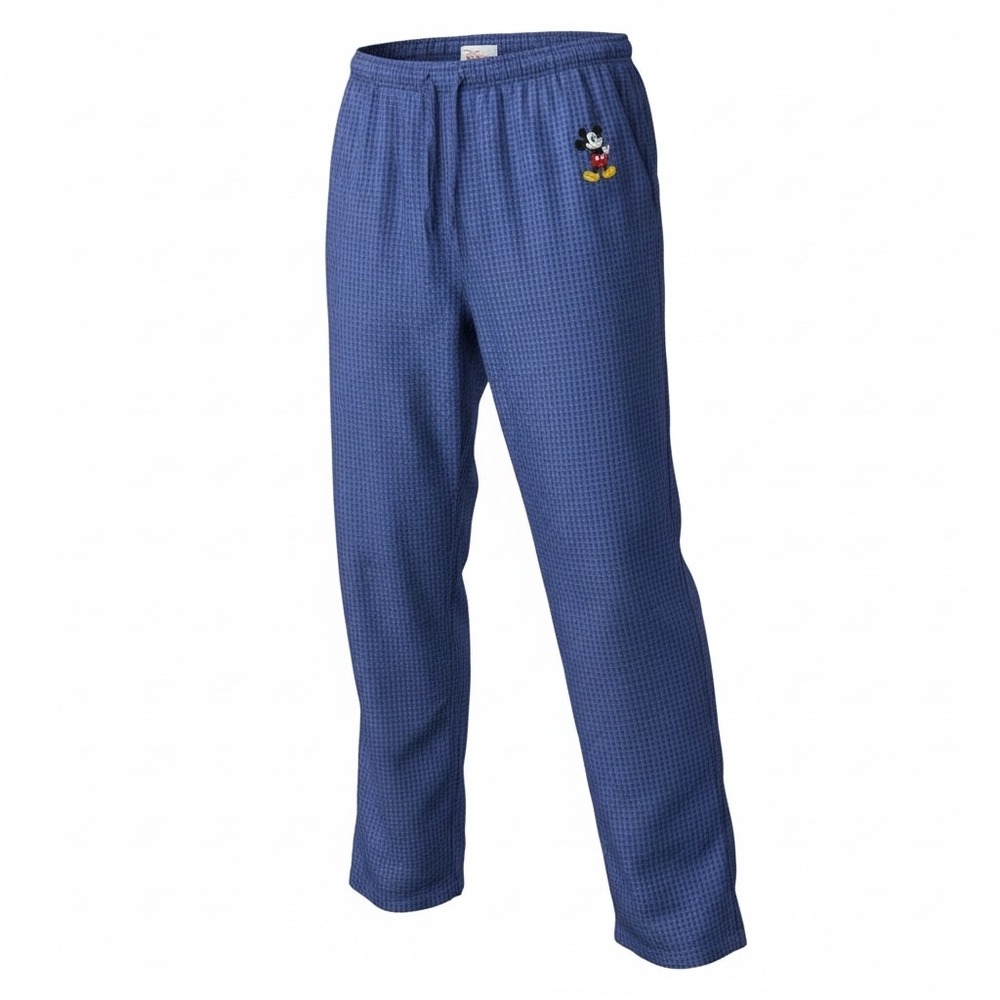 Disney Mickey Pajama Loungewear Pants Checkered Blue‎ Mens Large